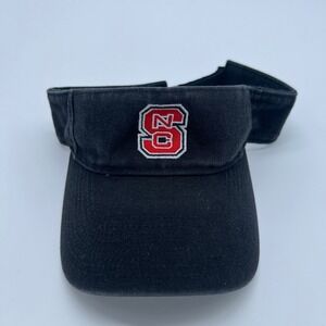 Adidas NC‎ State Wolfpack Visor Black Embroidered One Size Cotton